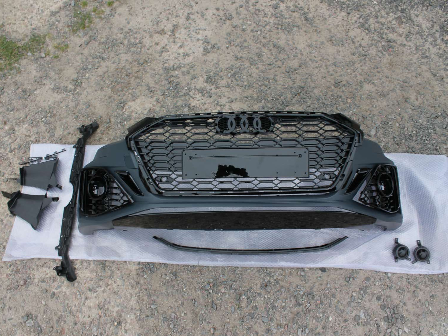 Audi A5 LIFT 9F 2020+ Complete Bumper RS5 Black Quattro Style